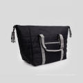 Oversized Black Canvas Lunch Bag